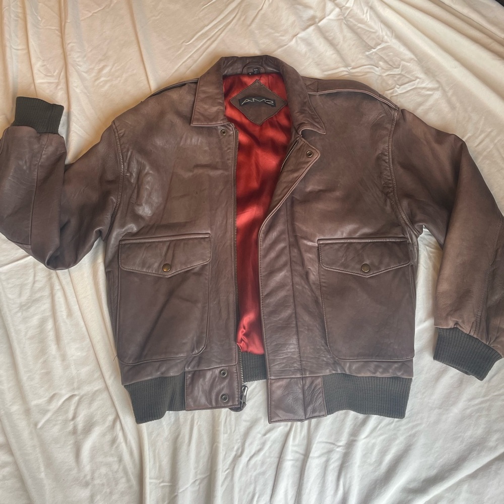 Vintage AM2 100% Leather Jacket